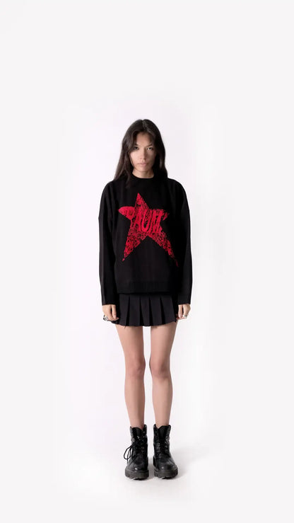 TRAUMA STAR KNIT RED