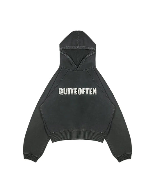 DARK GREY LOGO HOODIE