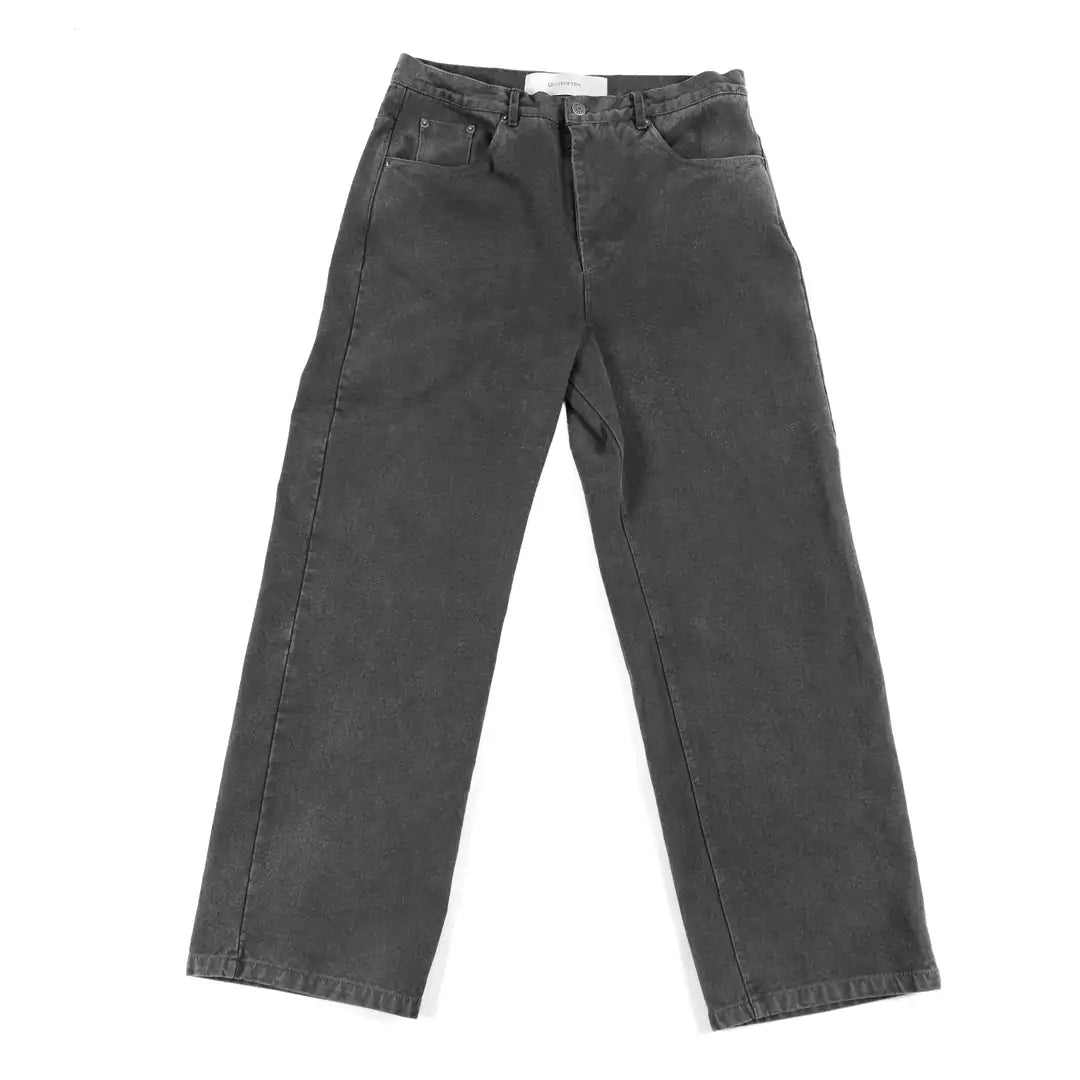 BLACK WASHED WORK PANTS
