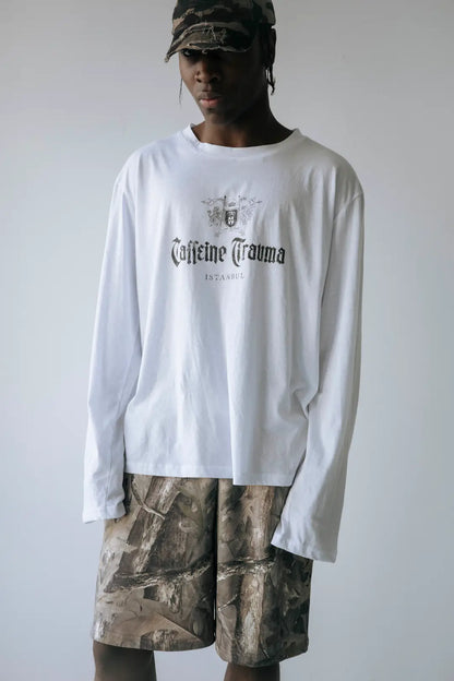CAFFEINE TRAUMA DISTRESS LONGSLEEVE