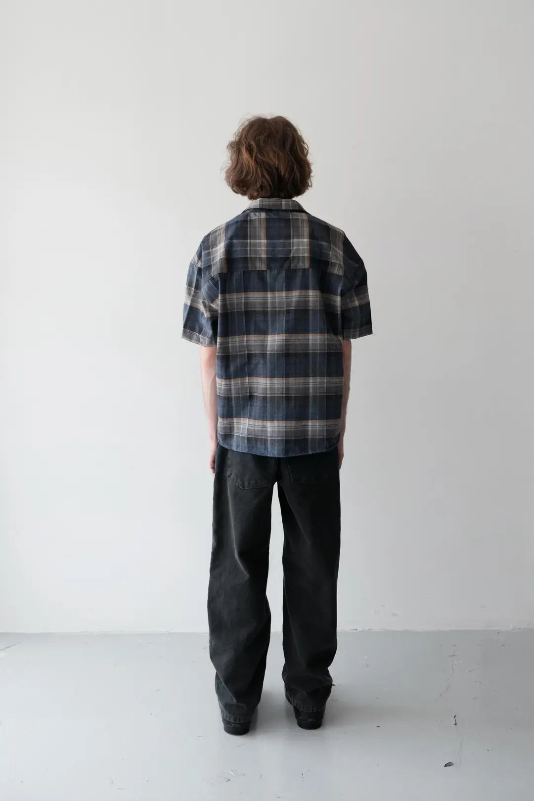 SHORT SLEEVE FLANNEL SHIRT BLUE