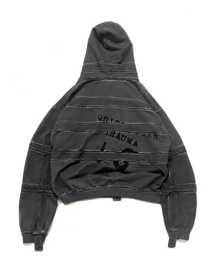 WASHED STRAIGHT JACKET HOODIE