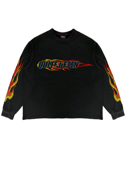 BLACK FLAME LOGO LONGSLEEVE