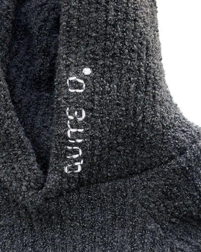 Logo Hand-Embroıdered Hooded Knıt Sweater