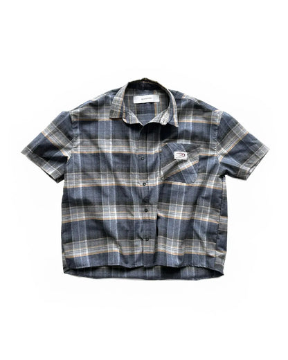 SHORT SLEEVE FLANNEL SHIRT BLUE