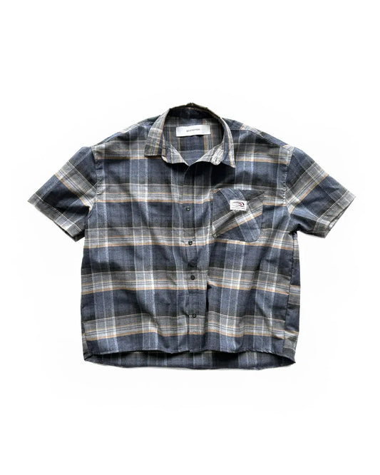 SHORT SLEEVE FLANNEL SHIRT BLUE