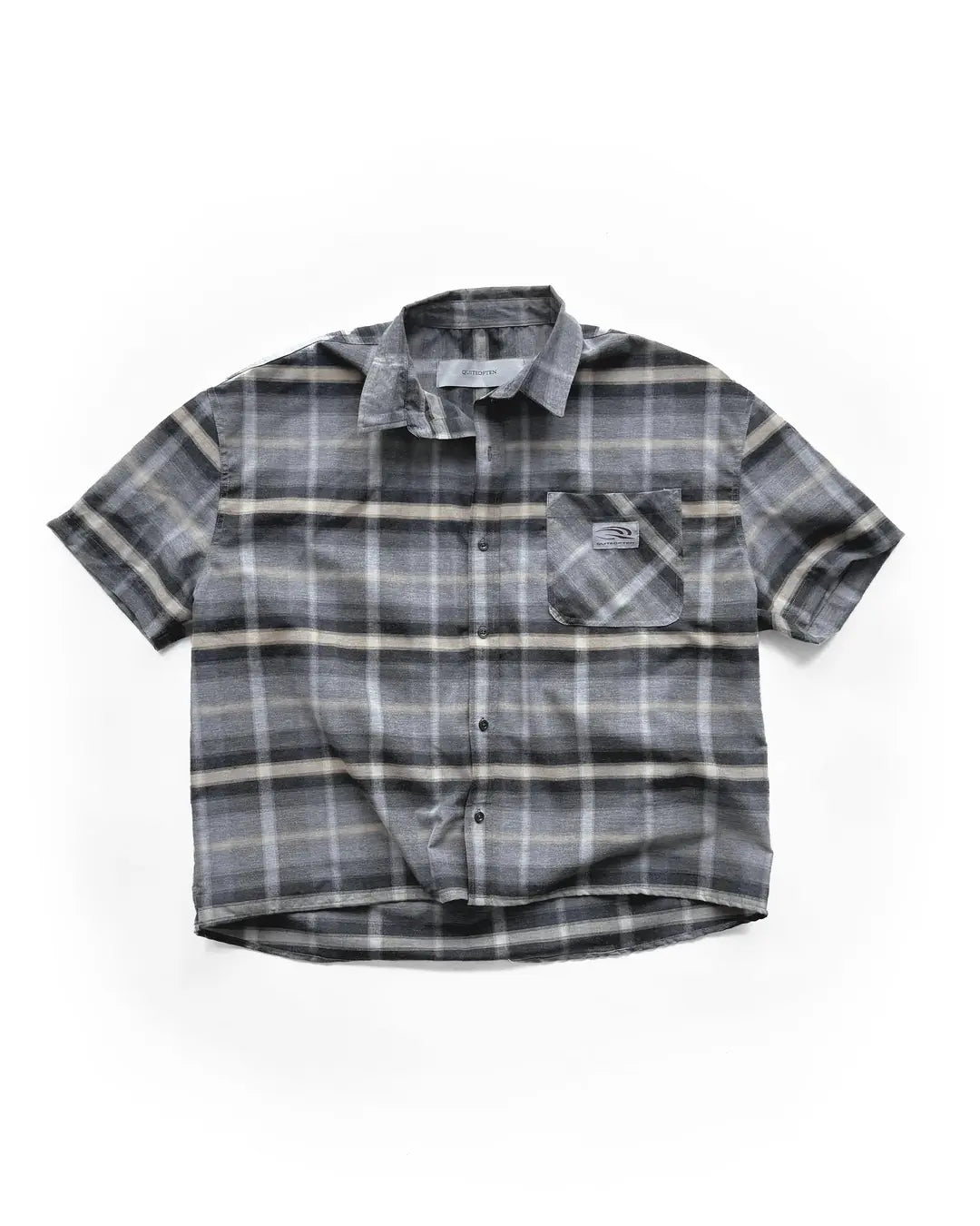 SHORT SLEEVE FLANNEL SHIRT GREY