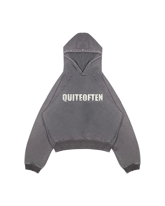 LIGHT GREY LOGO HOODIE
