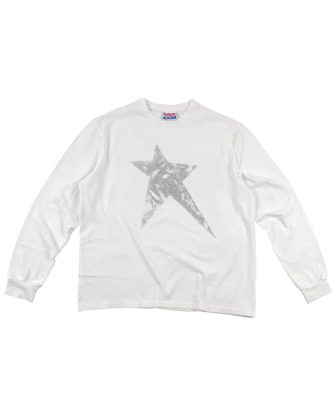 WHITE TRAUMA STAR LONGSLEEVE
