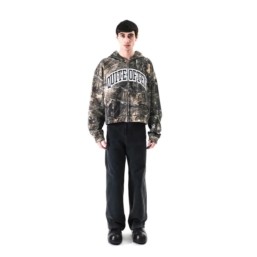 CAMO COLLEGE ZIP HOODIE