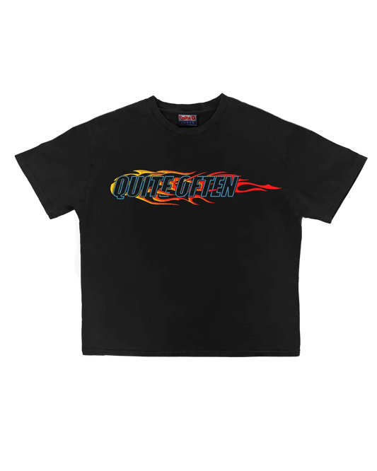 BLACK FLAME LOGO TEE