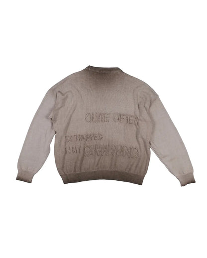 WASHED TRAUMA STAR KNIT SAND