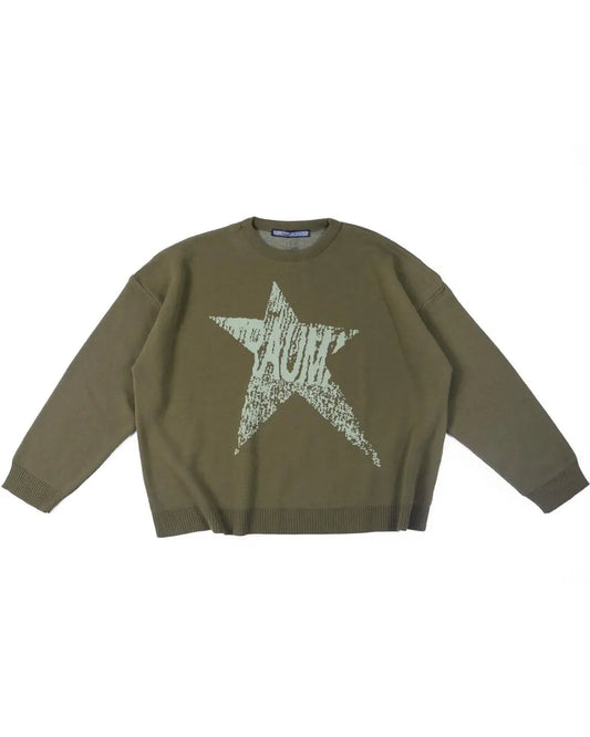 KHAKI TRAUMA STAR KNIT