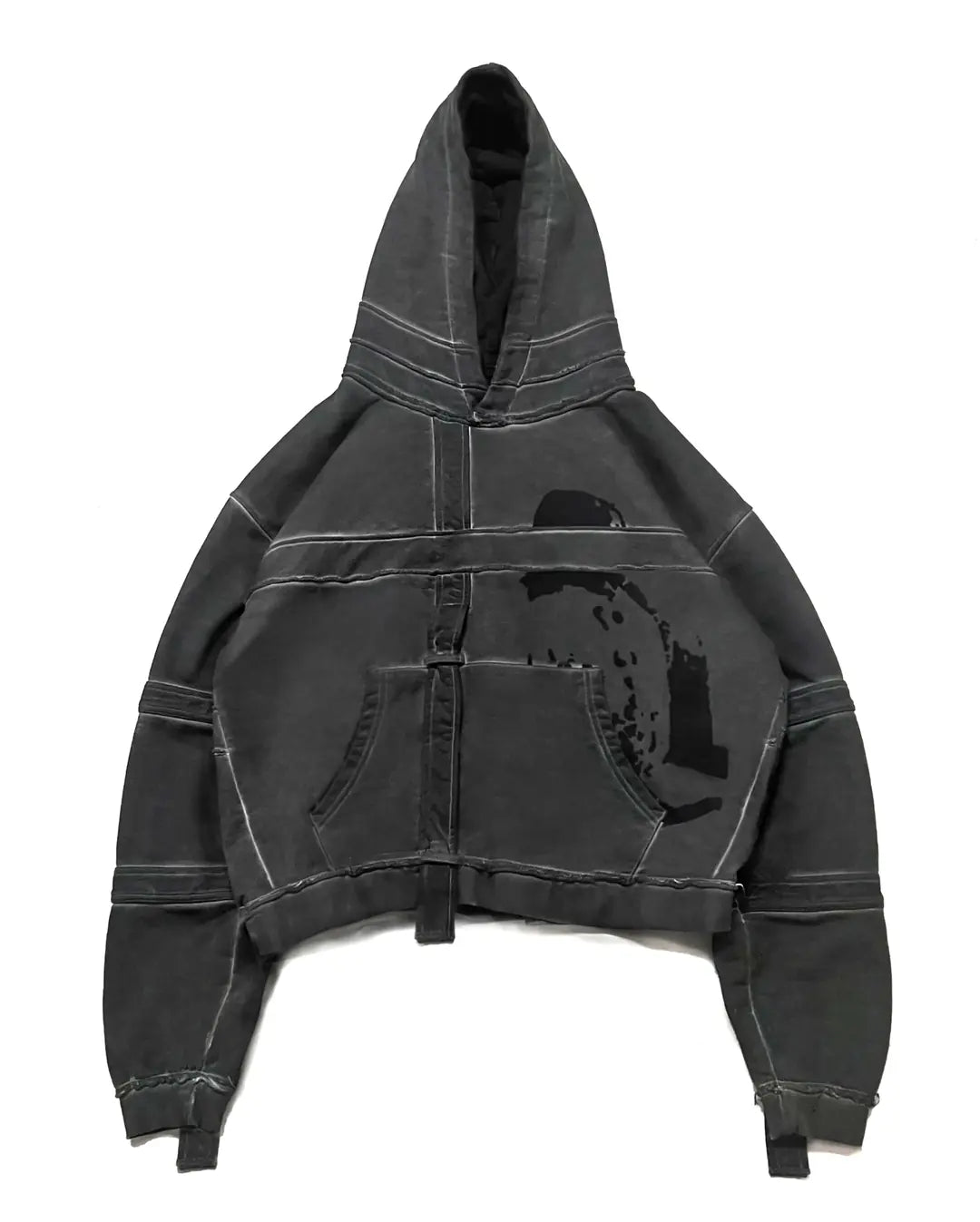 WASHED STRAIGHT JACKET HOODIE