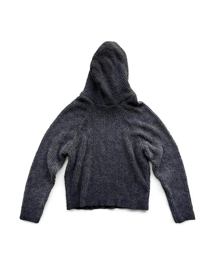 Logo Hand-Embroıdered Hooded Knıt Sweater