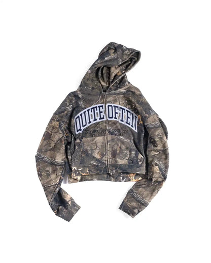 CAMO COLLEGE ZIP HOODIE