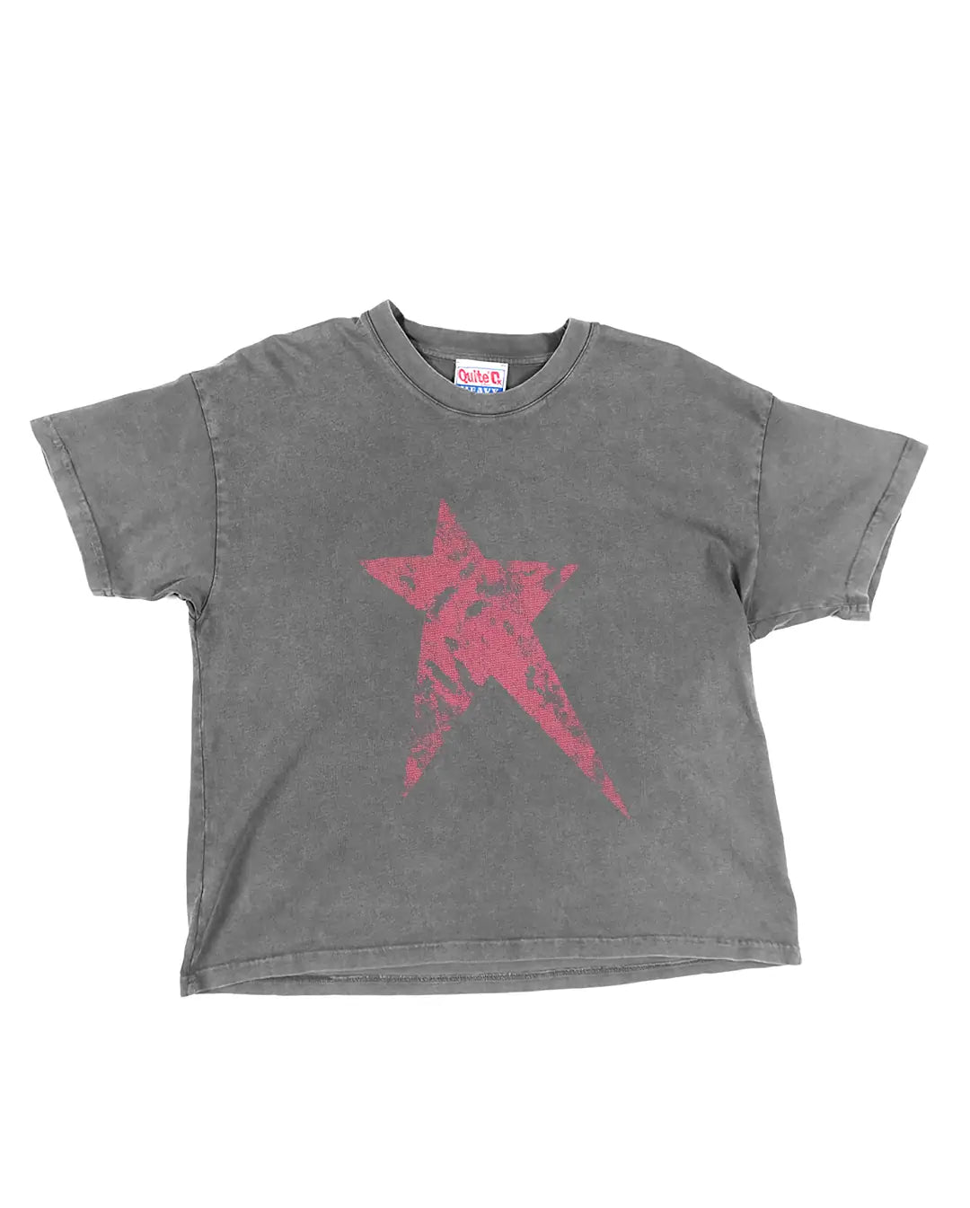 GREY CROPPED TRAUMA STAR TEE