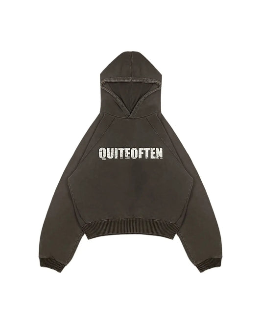 BROWN LOGO HOODIE