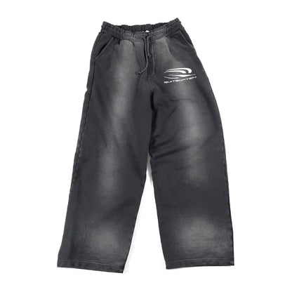 BLACK FADED SWEATPANTS