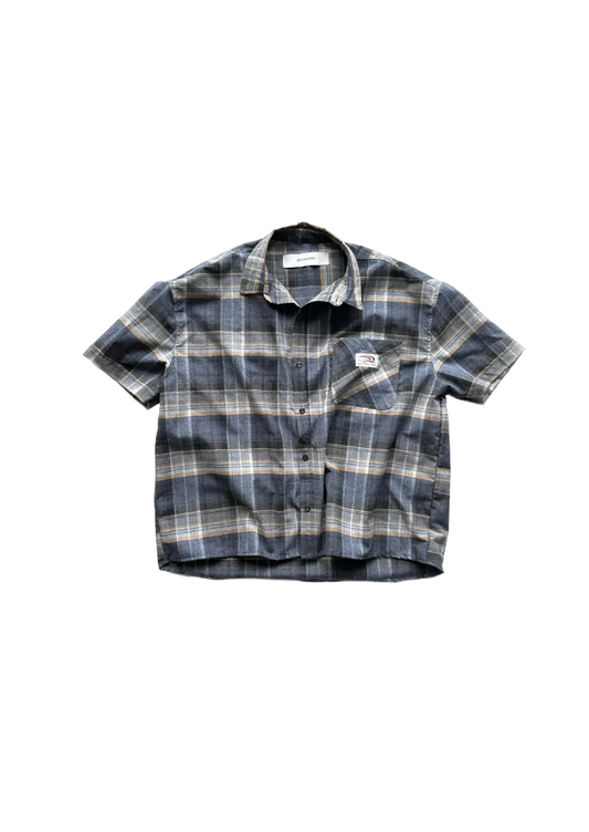 SHORT SLEEVE FLANNEL SHIRT BLUE