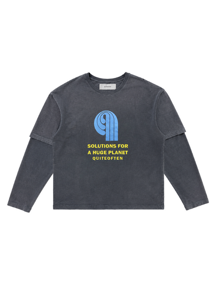 DARK GREY PLANET LONGSLEEVE
