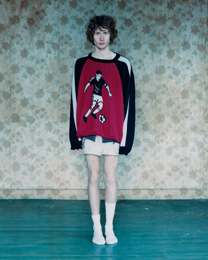 RED FOOTBALL KNIT