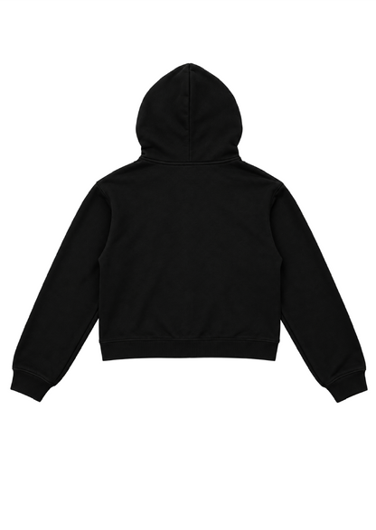RED ON BLACK COLLEGE ZIP HOODIE