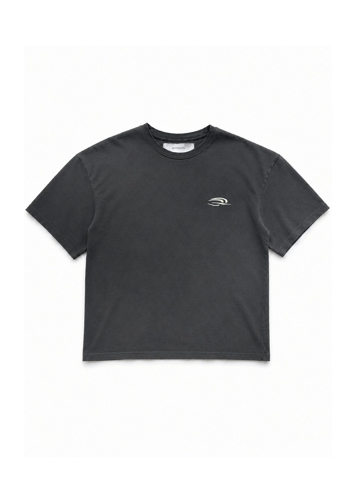 BLACK FADED SPORTS LOGO TEE