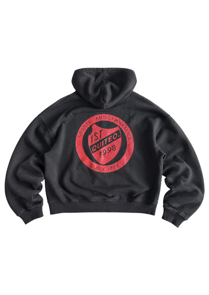 BLACK TEAM SPORT ZIP HOODIE