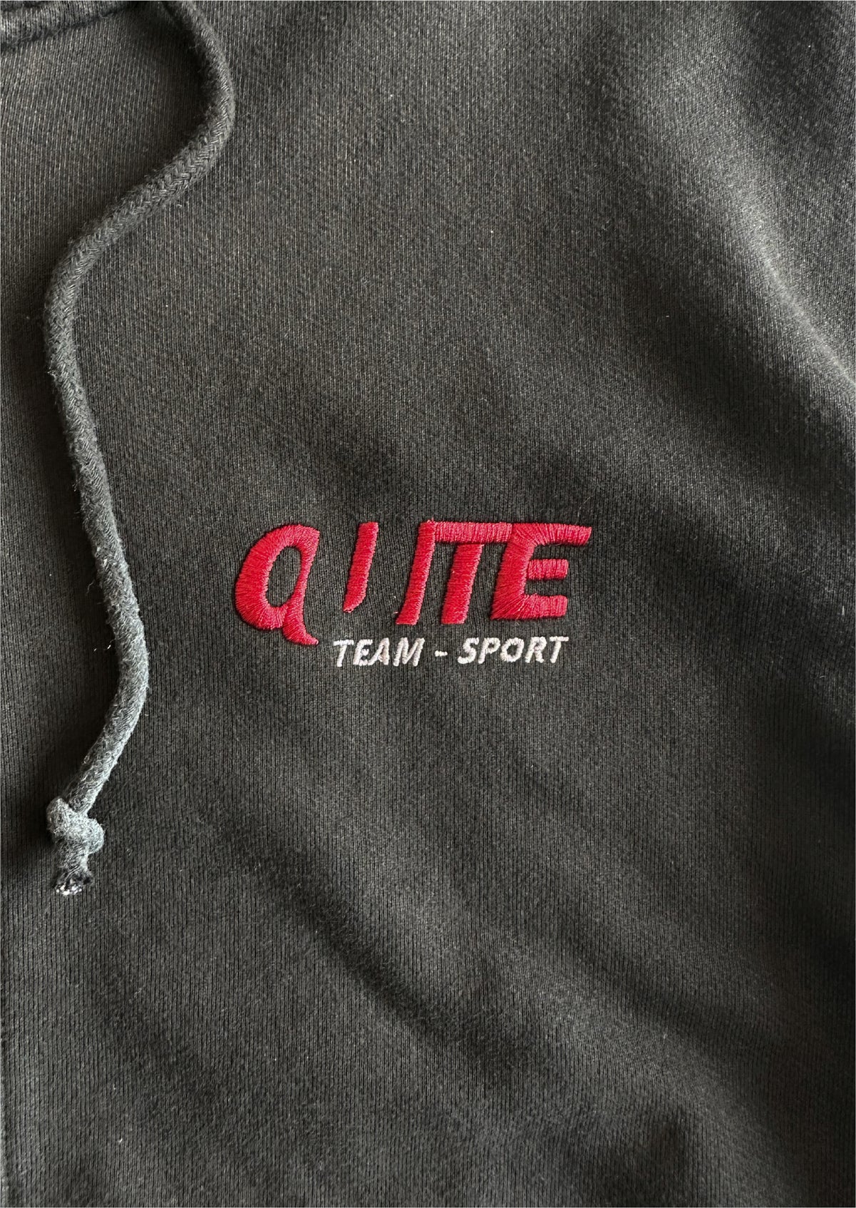BLACK TEAM SPORT ZIP HOODIE