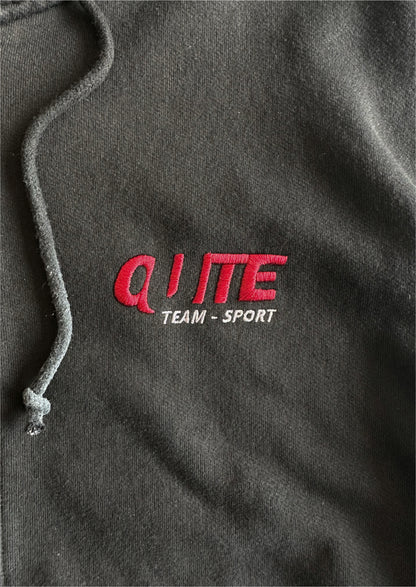 BLACK TEAM SPORT ZIP HOODIE