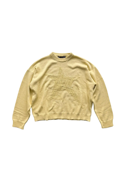 BUTTER YELLOW TRAUMA STAR KNIT