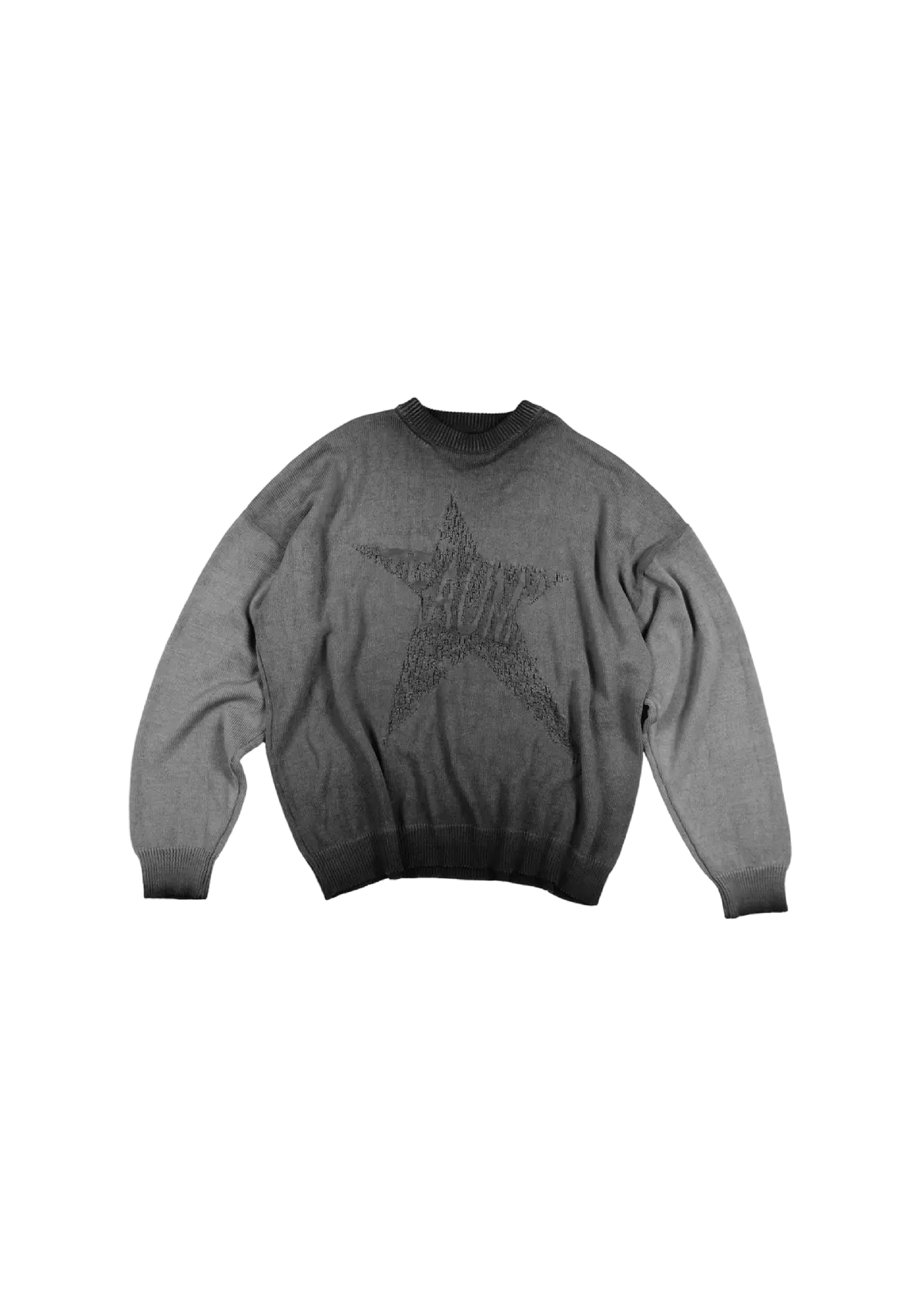 WASHED TRAUMA STAR KNIT BLACK